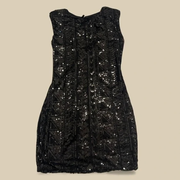 NWT As U Wish Sparkling Black Mini Dress - Picture 6 of 7